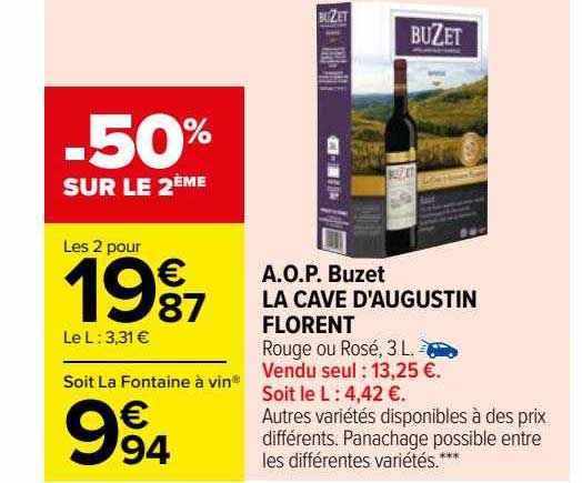 a.o.p. buzet la cave d'augustin florent