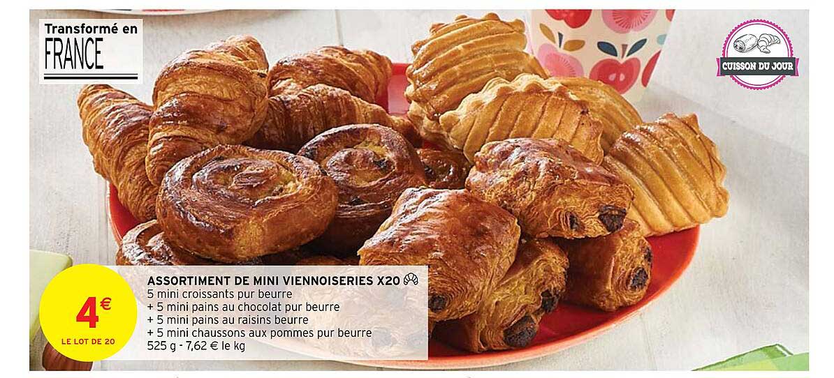 assortiment de mini viennoiseries x20