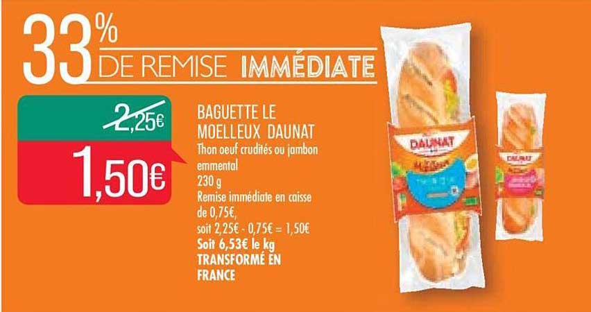 Baguette Le Moelleux Daunat