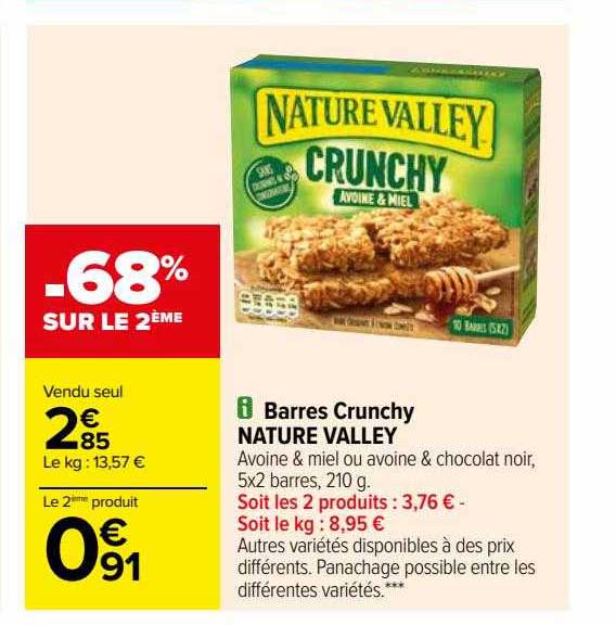 barres crunchy nature valley