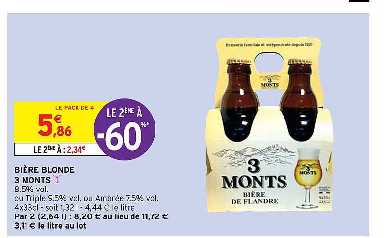 bière blonde 3 monts
