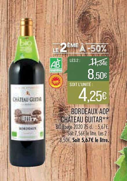 bordeaux aop château guitar