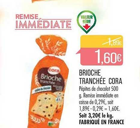 Brioche Tranchée Cora