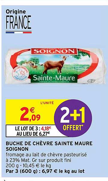 bûche de chèvre saint maure soignon