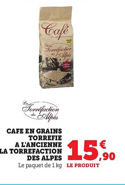 Café En Grains Torréfié à L'ancienne La Torréfaction Des Alpes
