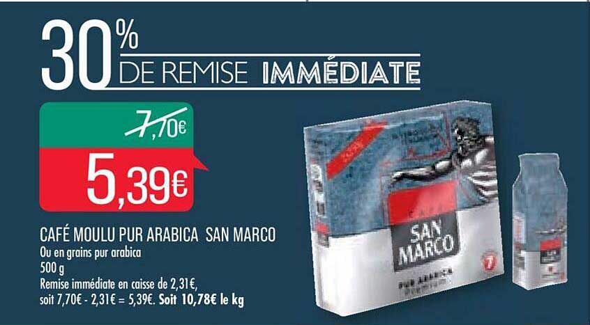 café moulu pur arabica san marco