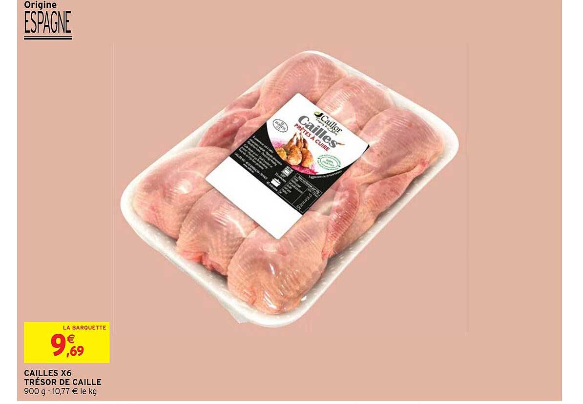 cailles x6 trésor de caille