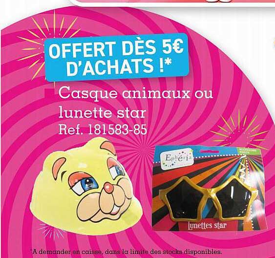 casque animaux ou lunette star