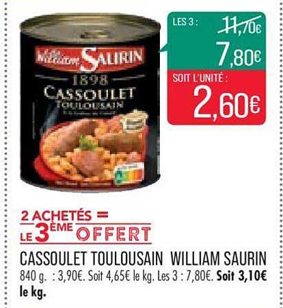 cassoulet toulousain william saurin