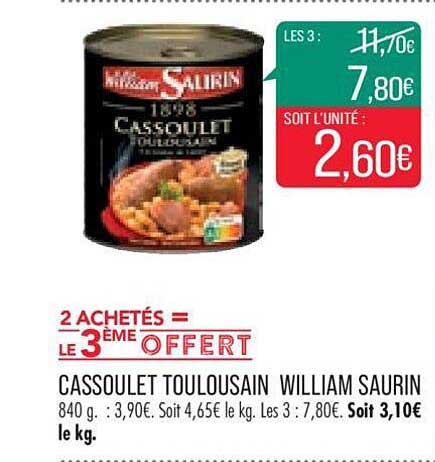 cassoulet toulousain william saurin