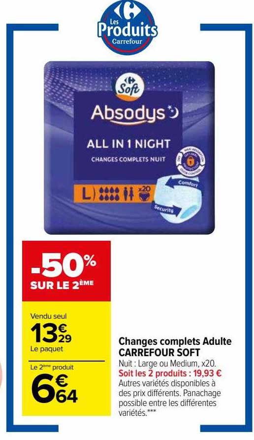 Changes Complets Adulte Carrefour Soft