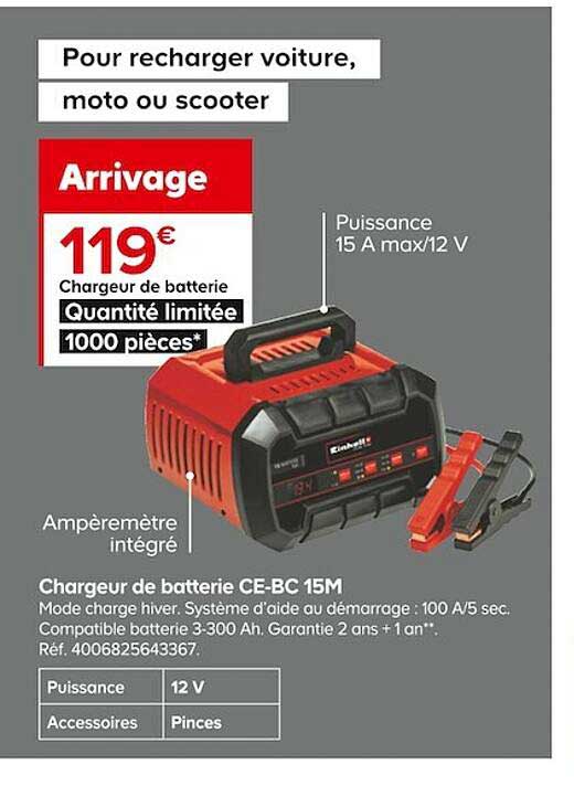 chargeur de batterie ce-bc 15m