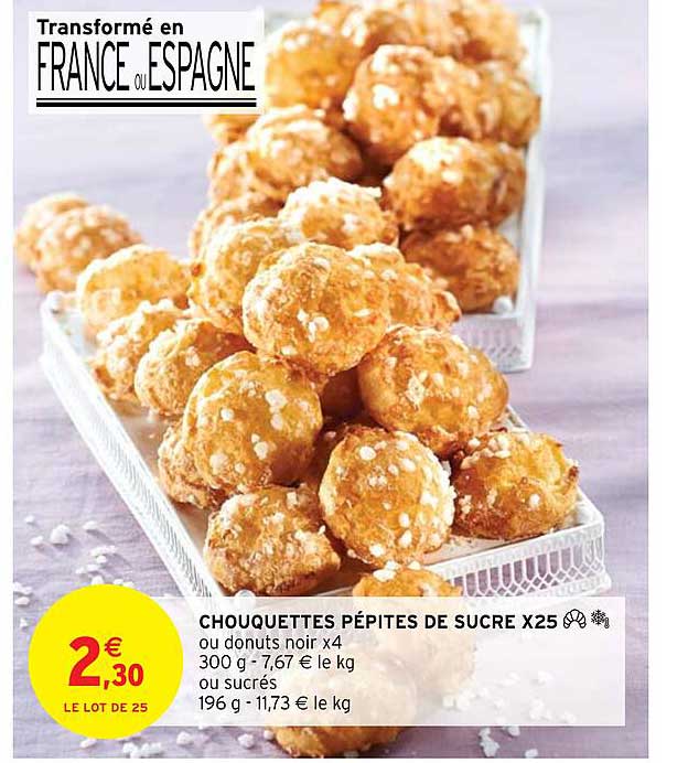 chouquettes pépites de sucre x25