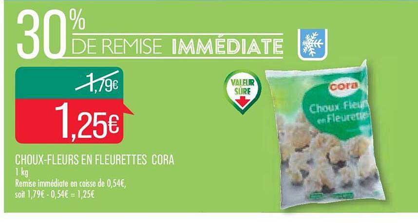 choux-fleurs en fleurettes cora