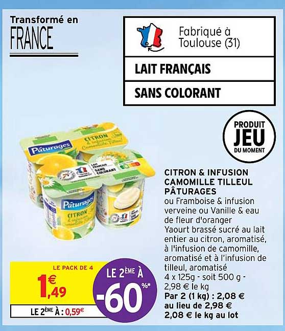 citron & infusion camomille tilleul pâturages