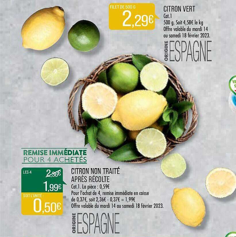 citron vert, citron non traité après récolte