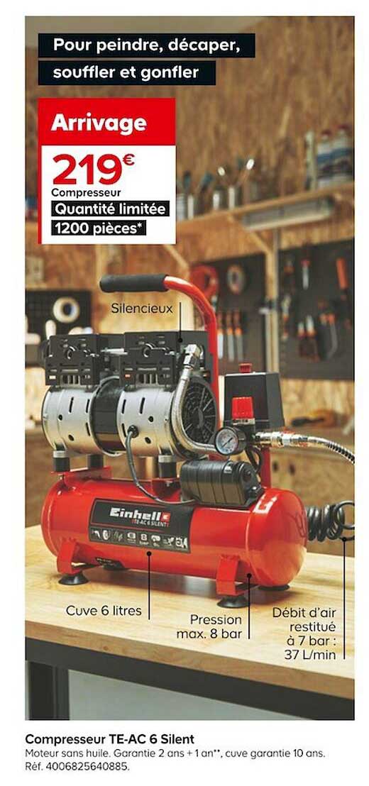 compresseur te-ac 6 silent