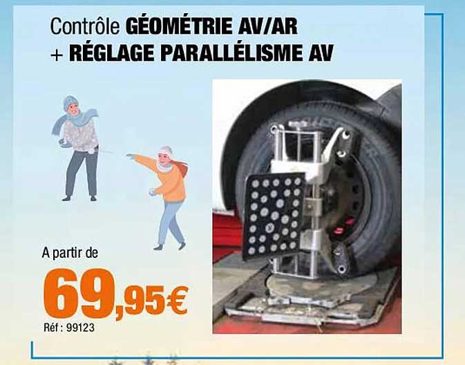 contrôle géométrie av-ar + réglage parallélisme av