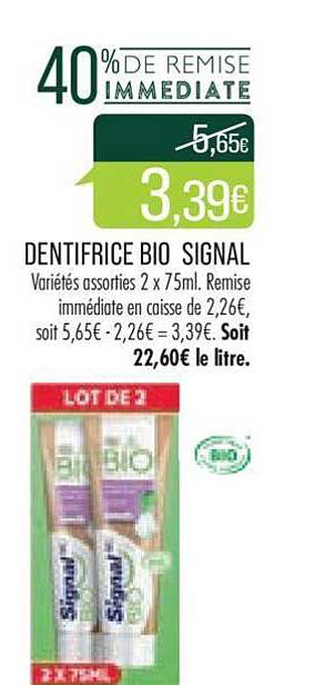 Dentifrice Bio Signal