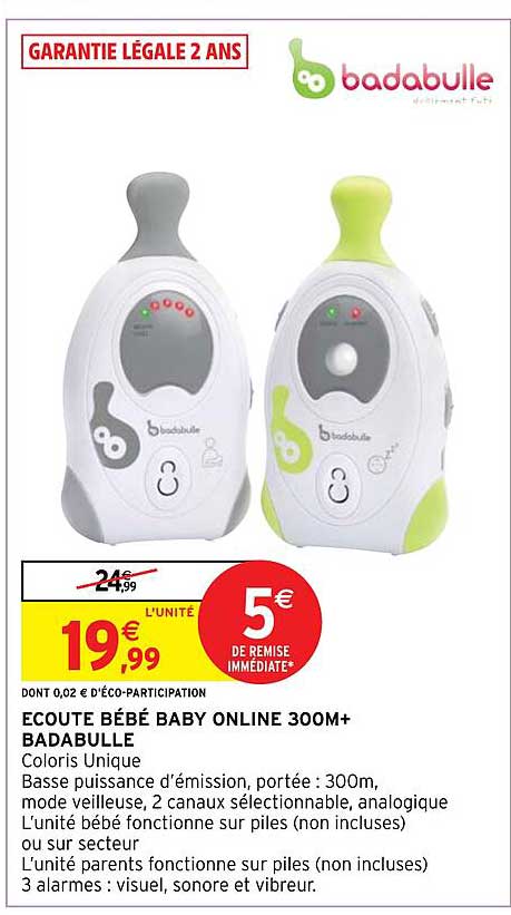 écoute Bébé Baby Online 300m+ Badabulle