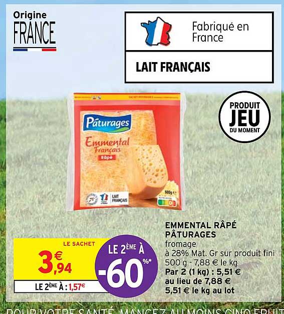 Emmental Râpé Pâturages