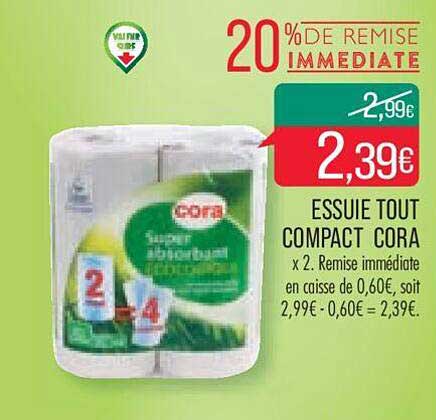essuie tout compact cora