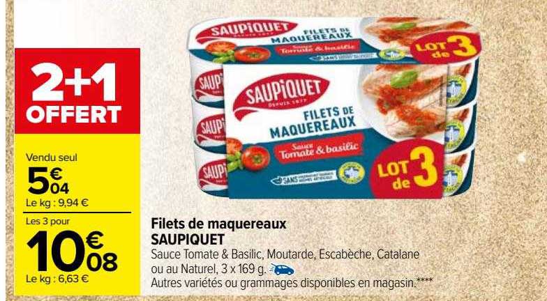 Filets De Maquereaux Saupiquet
