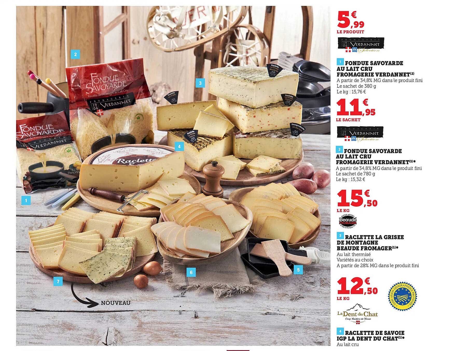 fondue savoyarde au lait cru fromagerie verdannet, fondue savoyarde au lait cru fromagerie verdannet, raclette la grisée de montagne beaude fromager, raclette de savoie igp la dent du chat