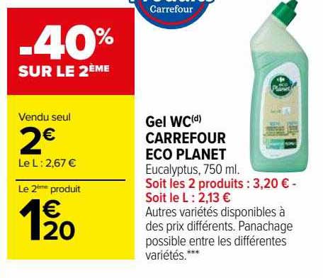 gel wc carrefour eco planet