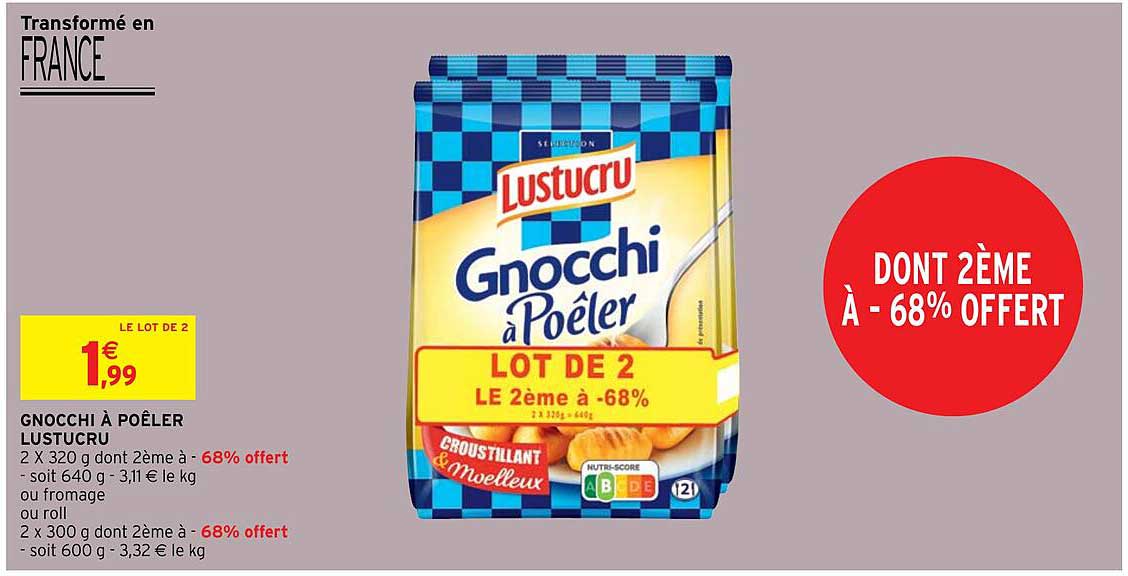 Gnocci à Poêler Lustucru