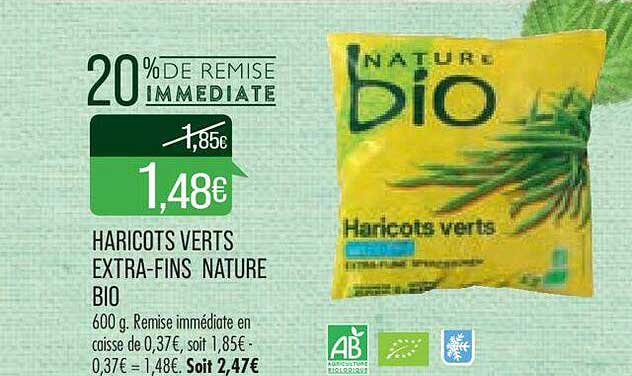 haricots verts extra-fins nature bio