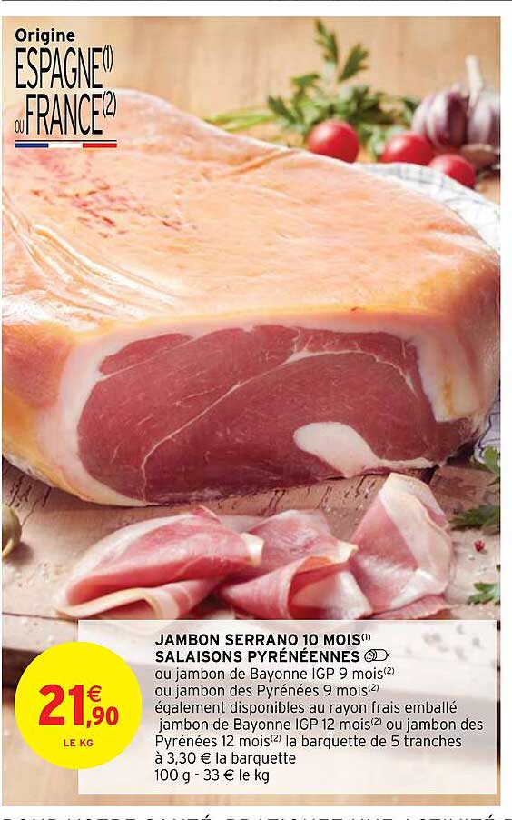 Jambon Serrano 10 Mois Salaisons Pyrénéennes