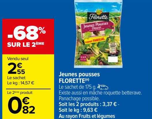 jeunes pousses florette