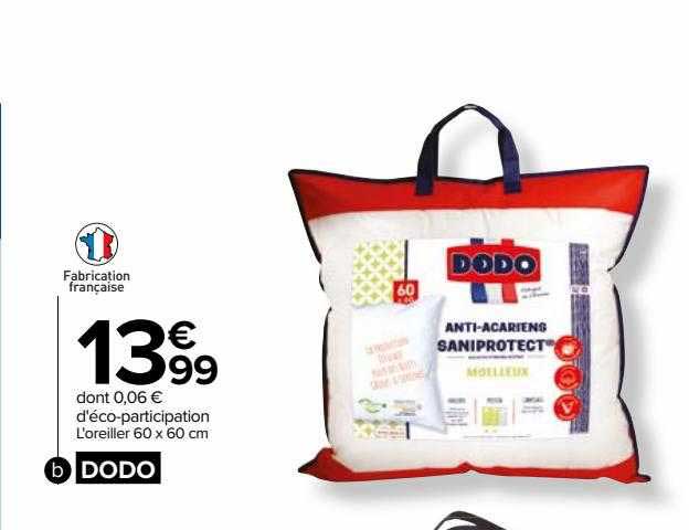 l'oreiller 60 x 60 cm dodo