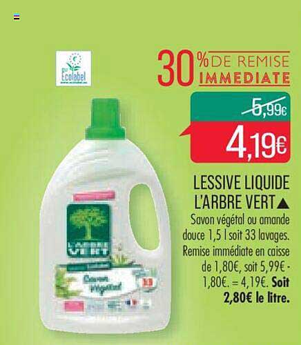 lessive liquide l'arbre vert