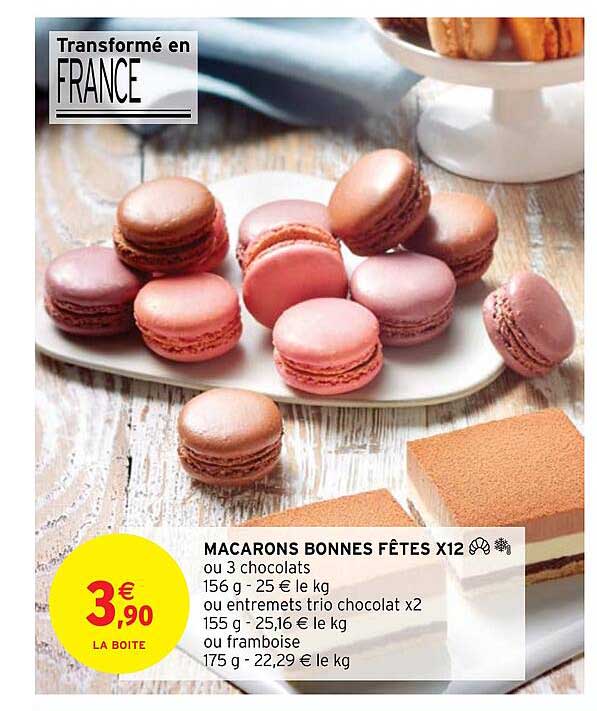macarons bonnes fêtes x12