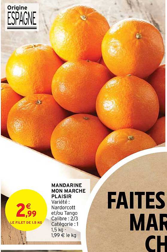 mandarine mon marché plaisir