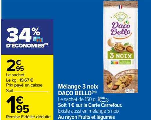 mélange 3 noix daco bello