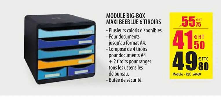 modules big-box maxi beeblue 6 tiroirs