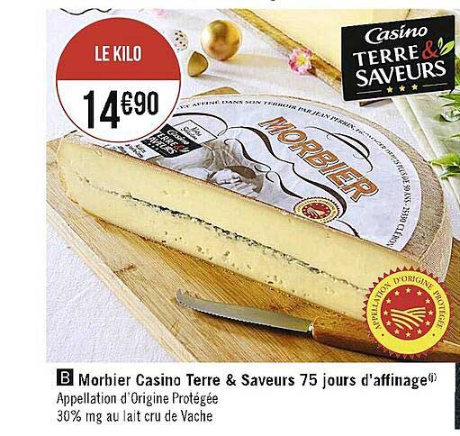 morbier casino terre & saveurs 75 jours d'affinage