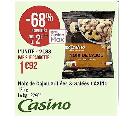 Noix De Cajou Grillées & Salées Casino