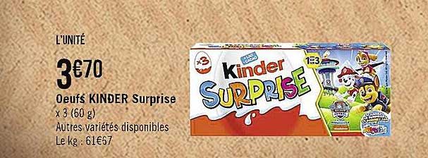 Oeufs Kinder Surprise