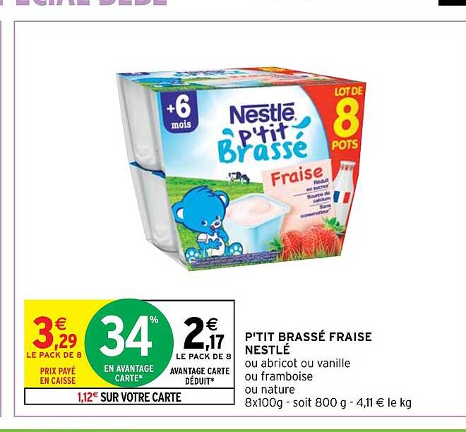 P'tit Brassé Fraise Nestlé