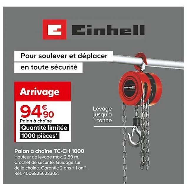Palan à Chaîne Tc-ch 1000 Einhell