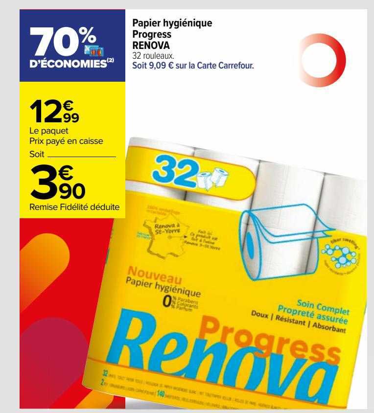 Papier Hygiénique Progress Renova