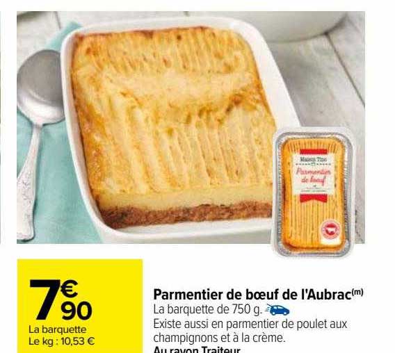 parmentier de bœuf de l'aubrac