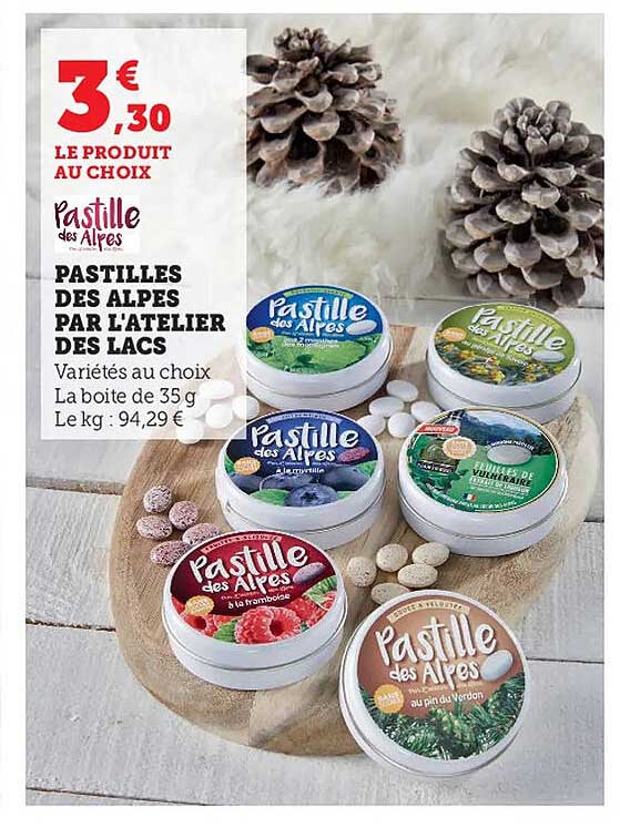 pastilles des alpes par l'atelier des lacs