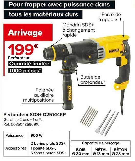 perforateur sds+ d25144kp dewalt