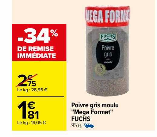 poivre gris moulu "mega format" fuchs