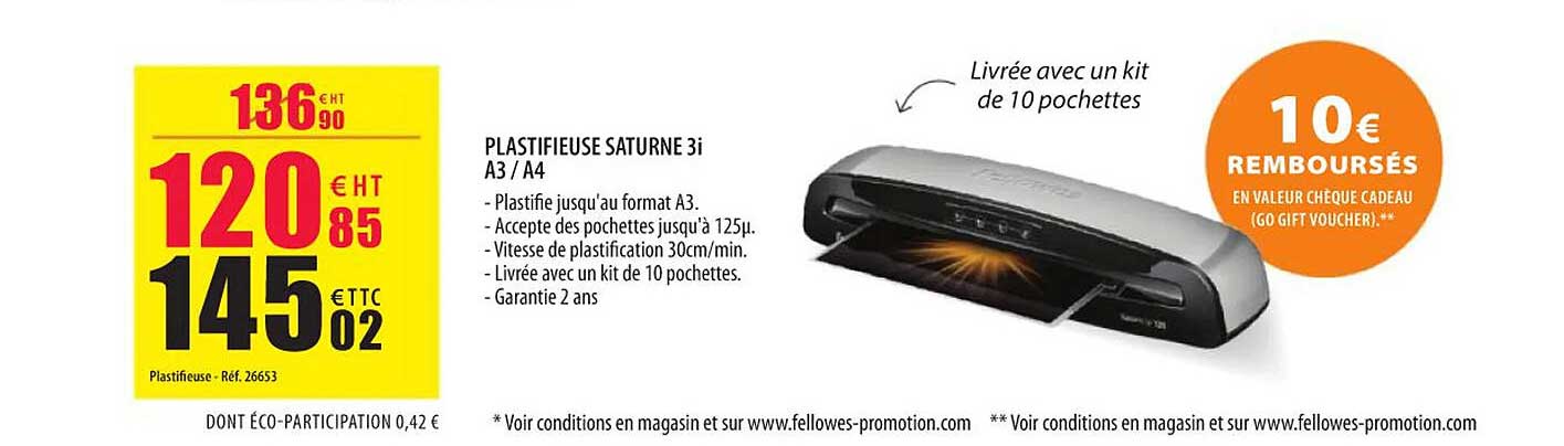 plastifieuse saturne 3i a3 a4